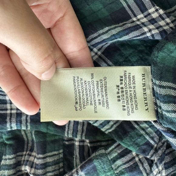 Burberry Brit plaid flannel button down shirt - Picture 8 of 9